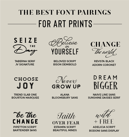 Examples of well-paired fonts and tips for pairing fonts effectively